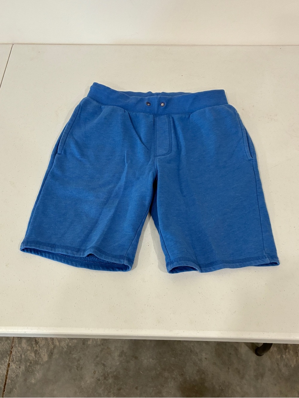 Old Navy Boys Large (10-12) Blue Fleece Sweat Shorts- Elastic Waistband